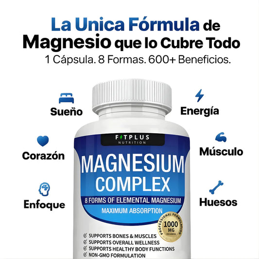 Magnesio Complex™ – 8 en 1 para tu salud y energía diaria.