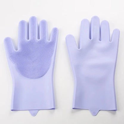 Guantes de Silicona Lava Platos Azules