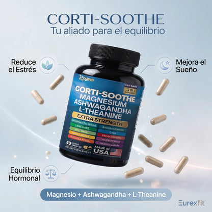 Corti-Soothe combina magnesio, ashwagandha y nootrópicos premium/ SOLO POR ESTE MES 2X1