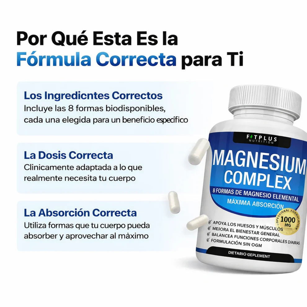 Magnesio Complex™ – 8 en 1 para tu salud y energía diaria.