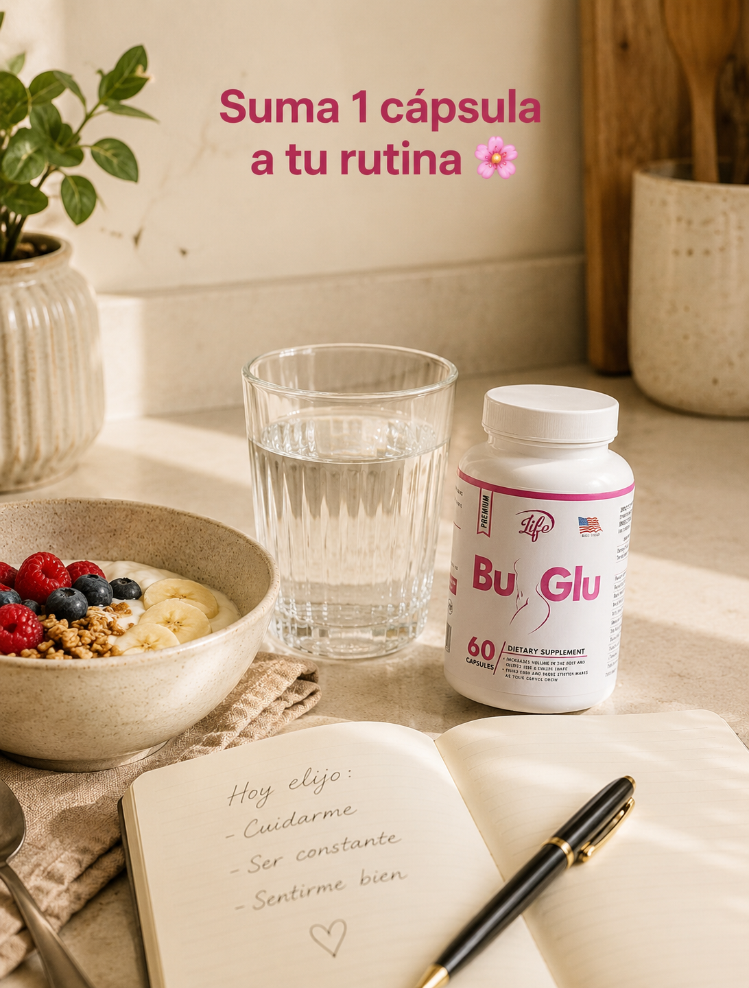 BU GLU™ – POTENCIA TUS CURVAS DE FORMA NATURAL / 60 Capsulas