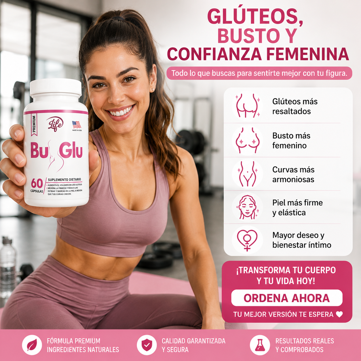 BU GLU™ – POTENCIA TUS CURVAS DE FORMA NATURAL / 60 Capsulas
