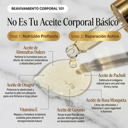 NovaPure Oil® Aceite corporal de seda  Redescubre la confianza con una piel más firme, suave y radiante