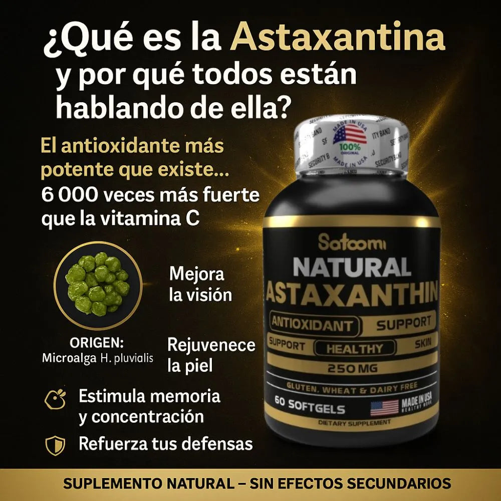 Astaxantina: Recupera el poder de tu vista, piel y energía.