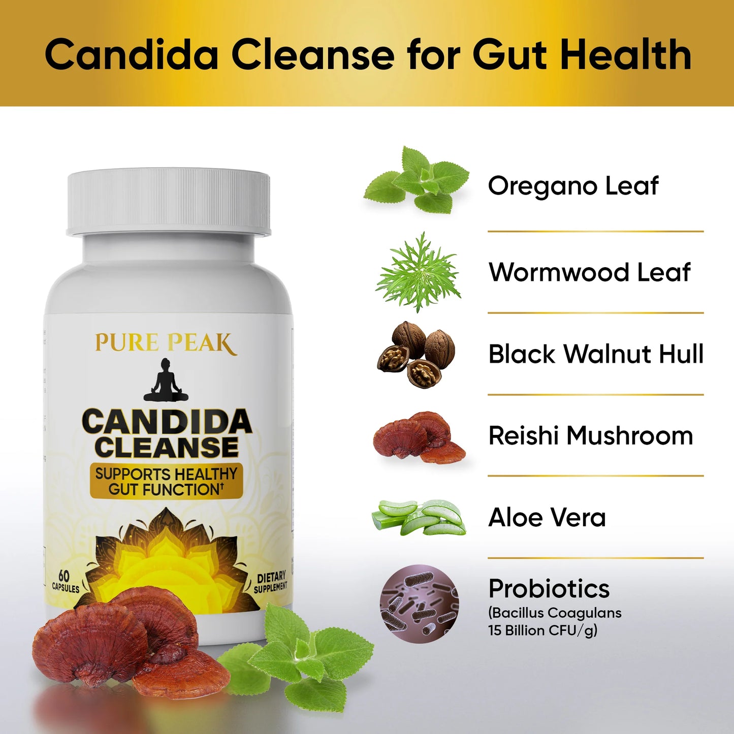 Suplemento Candida Cleanse ® (60 cápsulas)SOLO POR ESTE ES 2X1