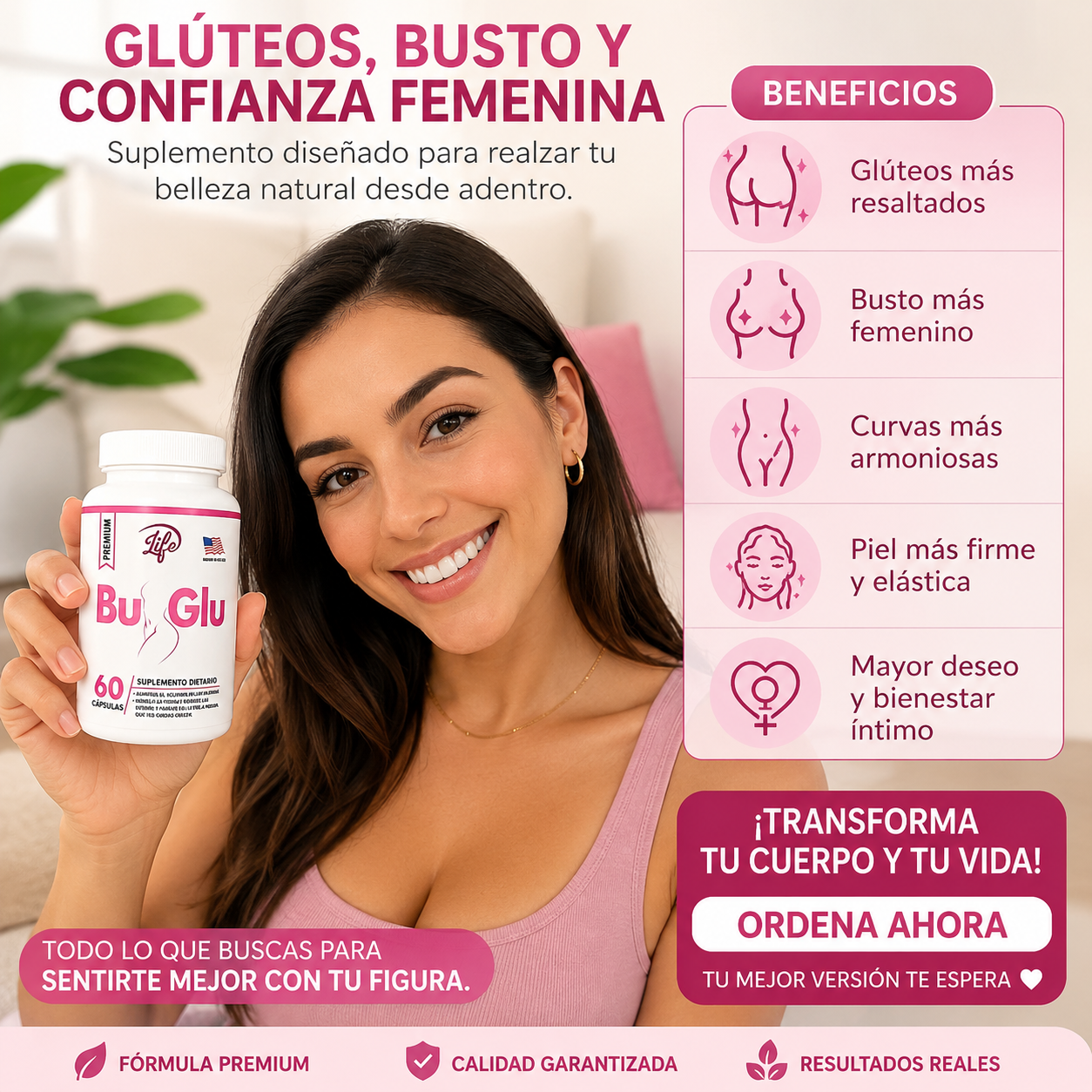 BU GLU™ – POTENCIA TUS CURVAS DE FORMA NATURAL / 60 Capsulas