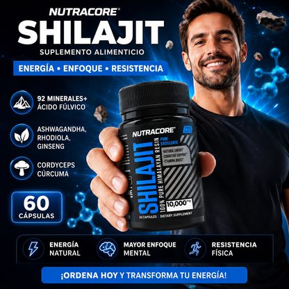 Cápsulas de Shilajit 100% Puro del Himalaya 92 Minerales (60 Cápsulas) SOLO POR ESTE MES 2X1