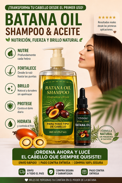 💆🏻‍♀️¡NUEVO! SHAMPOO Y ACEITE DE BATANA/ TRATAMIENTO CAPILAR🔥