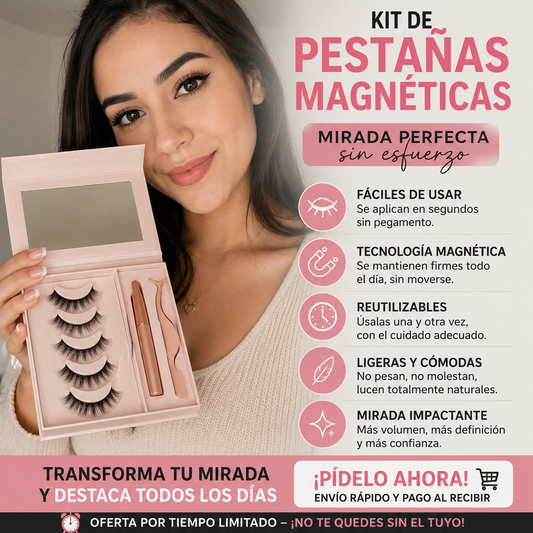 KIT DE PESTAÑAS MAGNÉTICAS SOLO POR ESTE 2X1