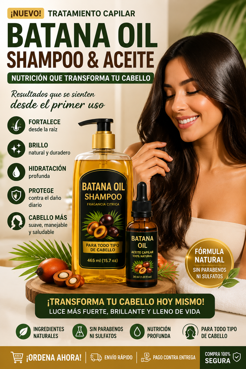 💆🏻‍♀️¡NUEVO! SHAMPOO Y ACEITE DE BATANA/ TRATAMIENTO CAPILAR🔥