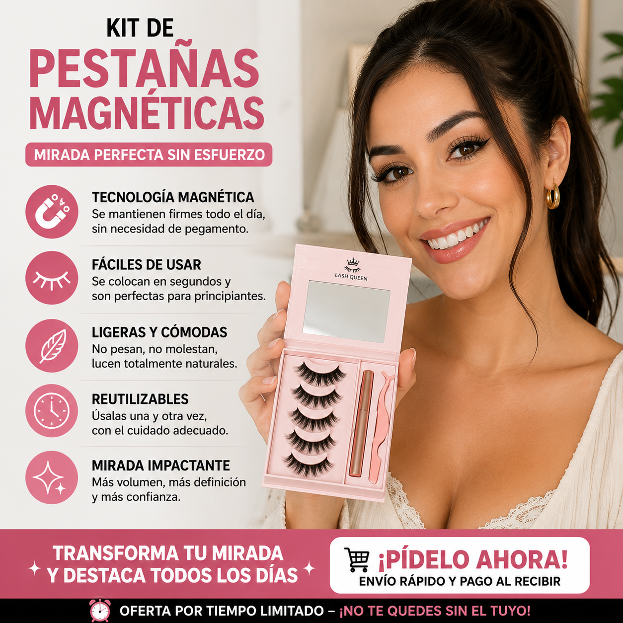 KIT DE PESTAÑAS MAGNÉTICAS SOLO POR ESTE 2X1