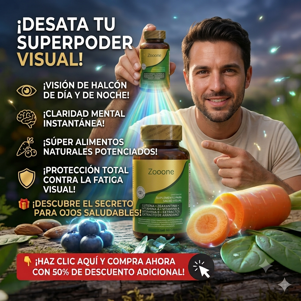 ZOOONE® 60 Caps | Nutrición ocular avanzada para ver nítido y sin fatiga todo el día/ SOLO POR ESTE MES 2X1