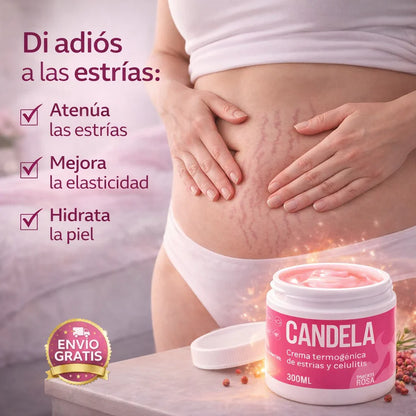 CANDELA DE PIMIENTA ROSA™ 🔥 - Crema Reductora con Efecto Térmico para Celulitis y Flacidez