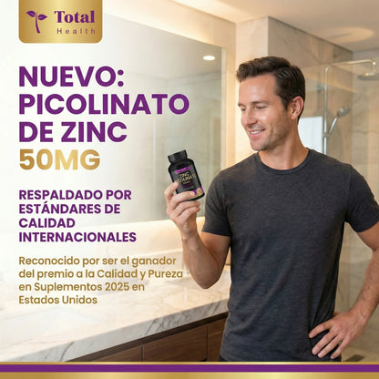 Zinc Picolinate – Defensas, piel y hormonas sanas. 60 CAPSULAS EL ZINC QUE SÍ SE ABSORBE/ SOLO POR ESTE MES 2X1